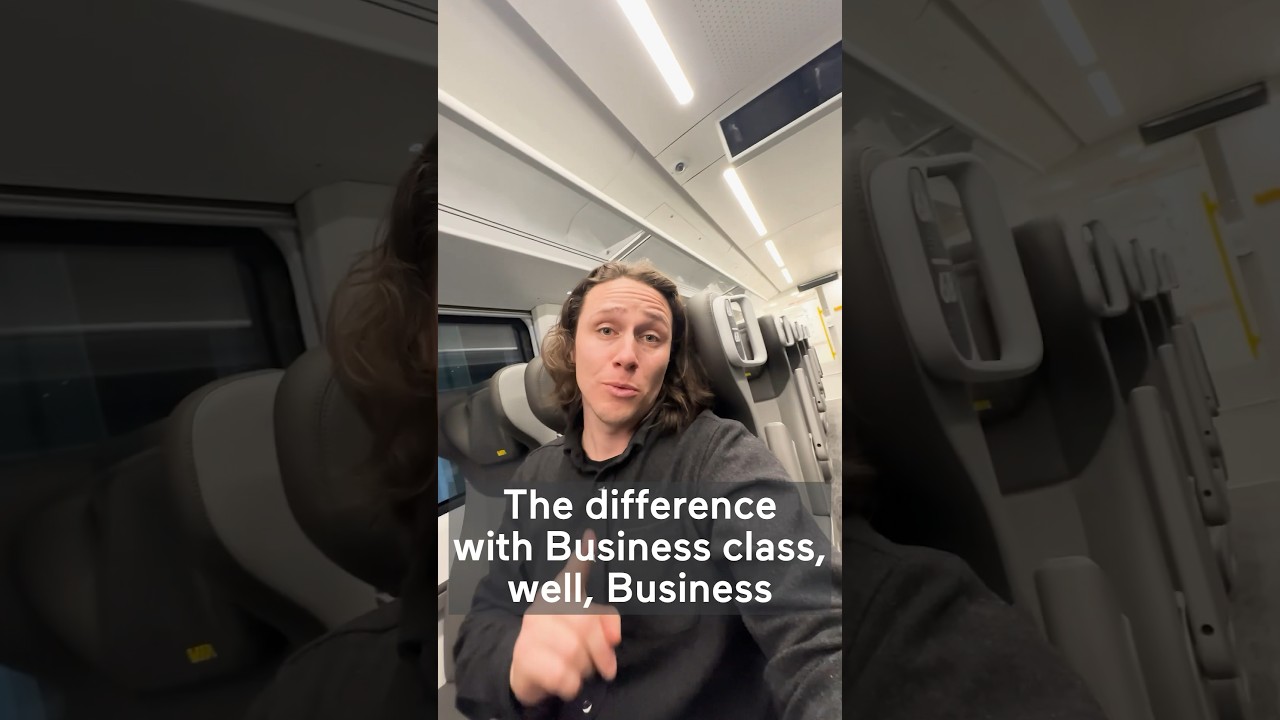 @DownieLive compares Economy and Business class in our new trains 👀😲Full video on his channel!