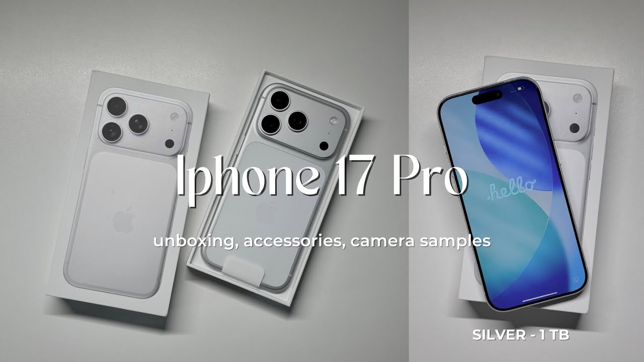 [unboxing] iphone 17 pro ☁️ | accessories, setup, camera samples | aesthetic 🤍