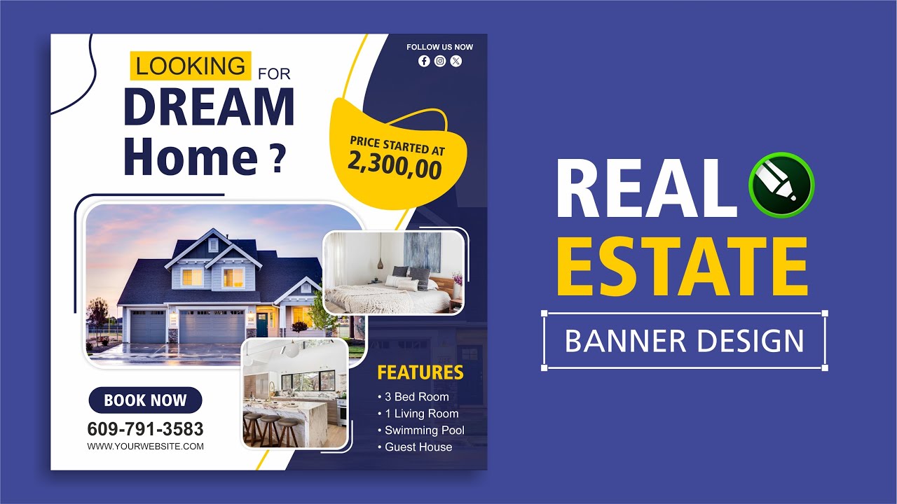 How To Design Creative Real Estate Poster In Corel Draw