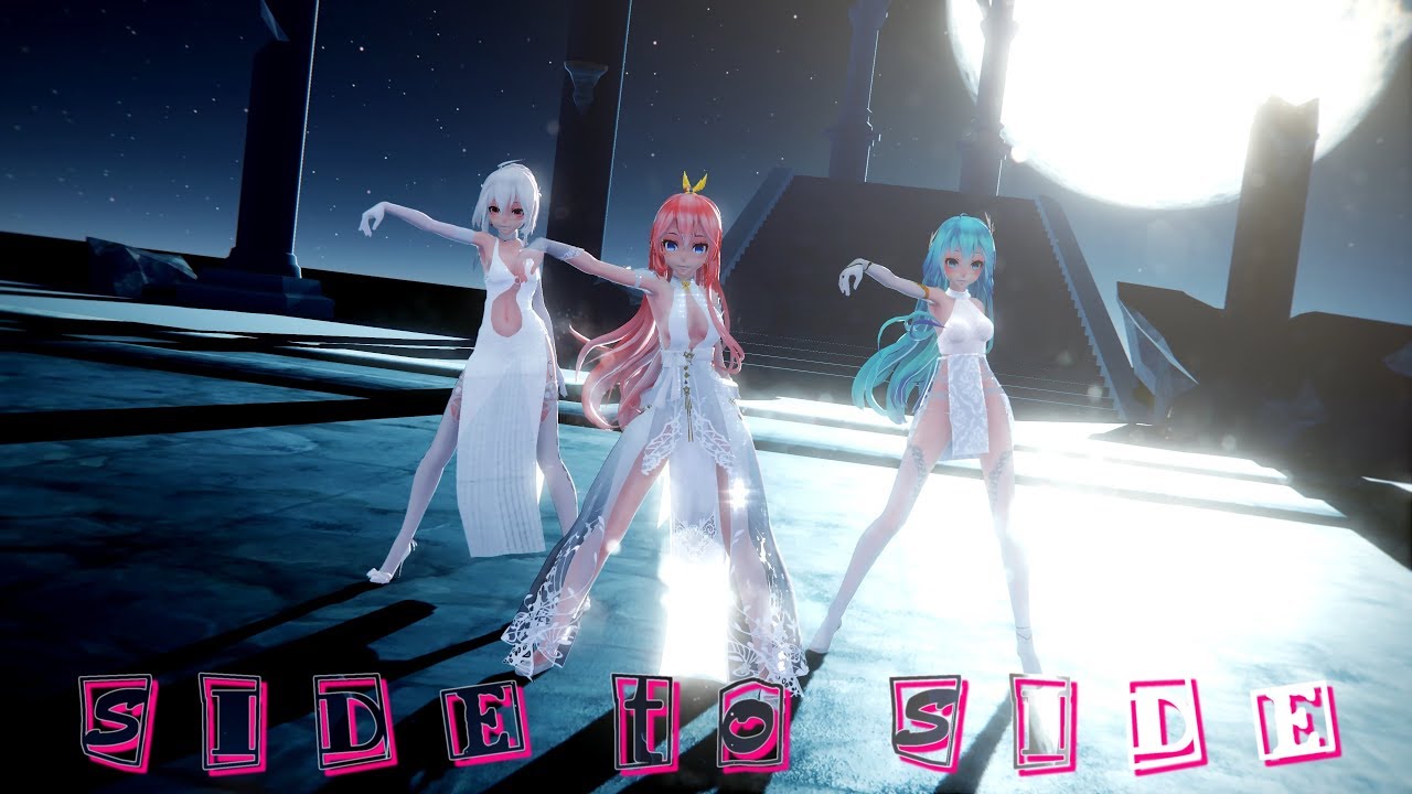 ≡MMD≡ LukaxMikuxHaku - Side to side [4KUHD60FPS]