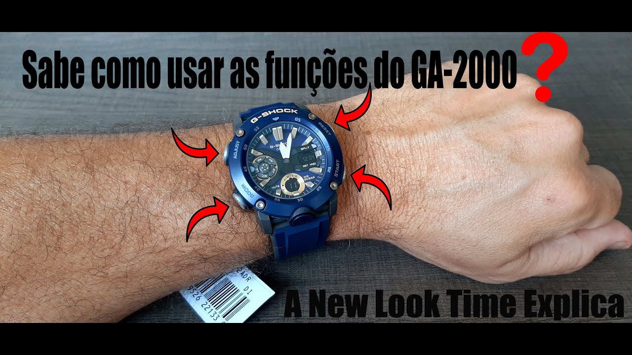 Como ajustar as funções do GA-2000? A New Look Time Relógios explica