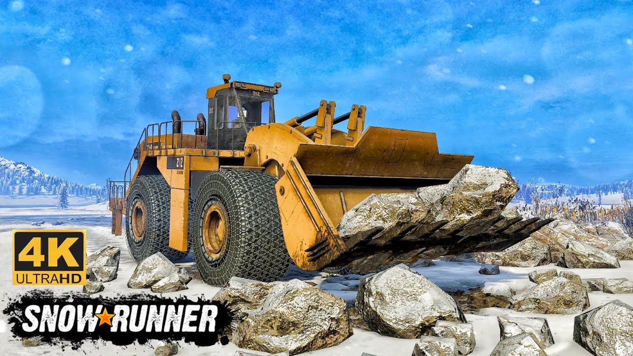 Cleaning Stone With CAT 993K Loader In SnowRunner Season 14 #snowrunner  #truck #4k