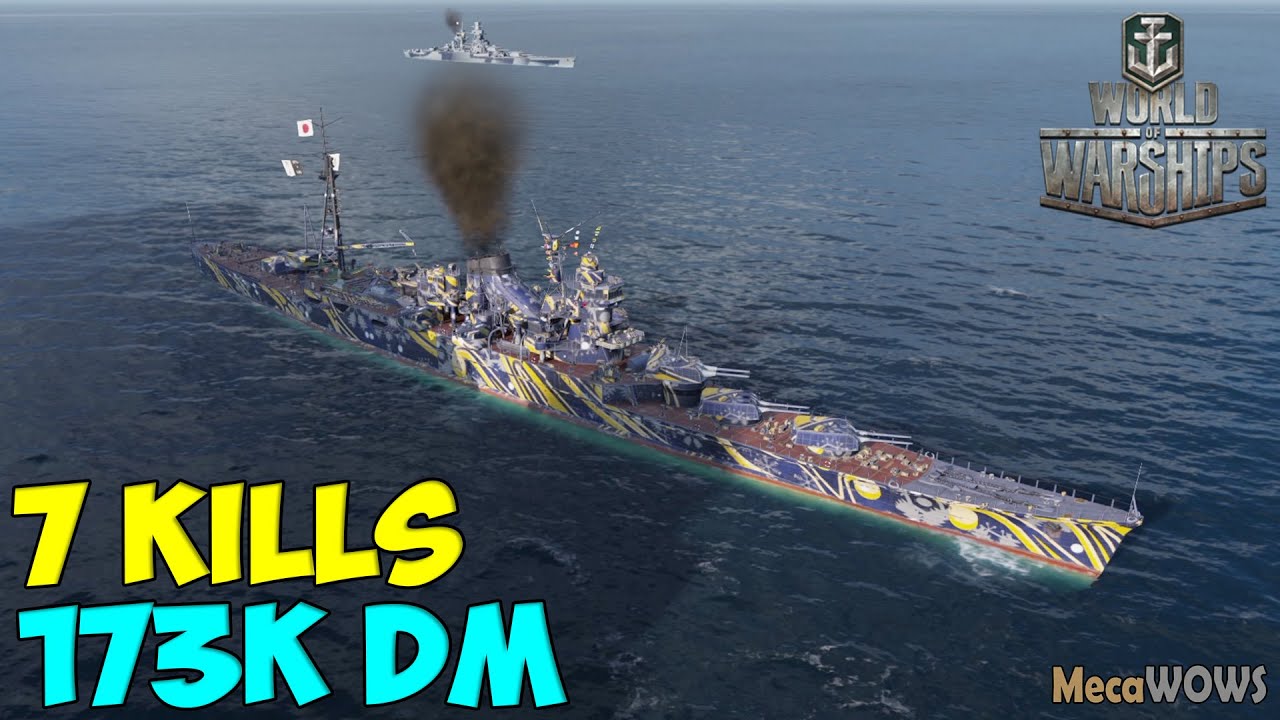 World of WarShips | Ibuki  | 7 KILLS | 173K Damage - Replay Gameplay 4K 60 fps