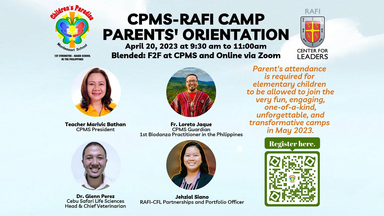 2023 CPMS-RAFI Camp Parents' Oreintation