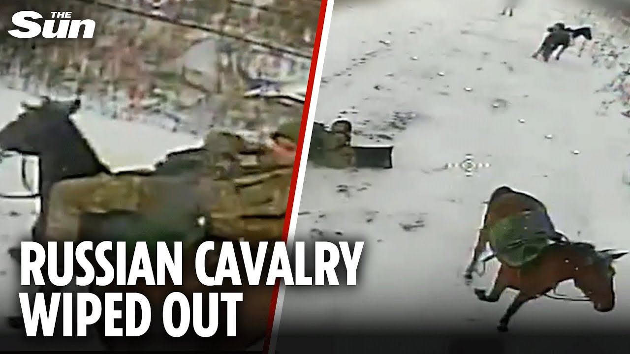 Ukrainian drones cut down Russian attackers on HORSEBACK