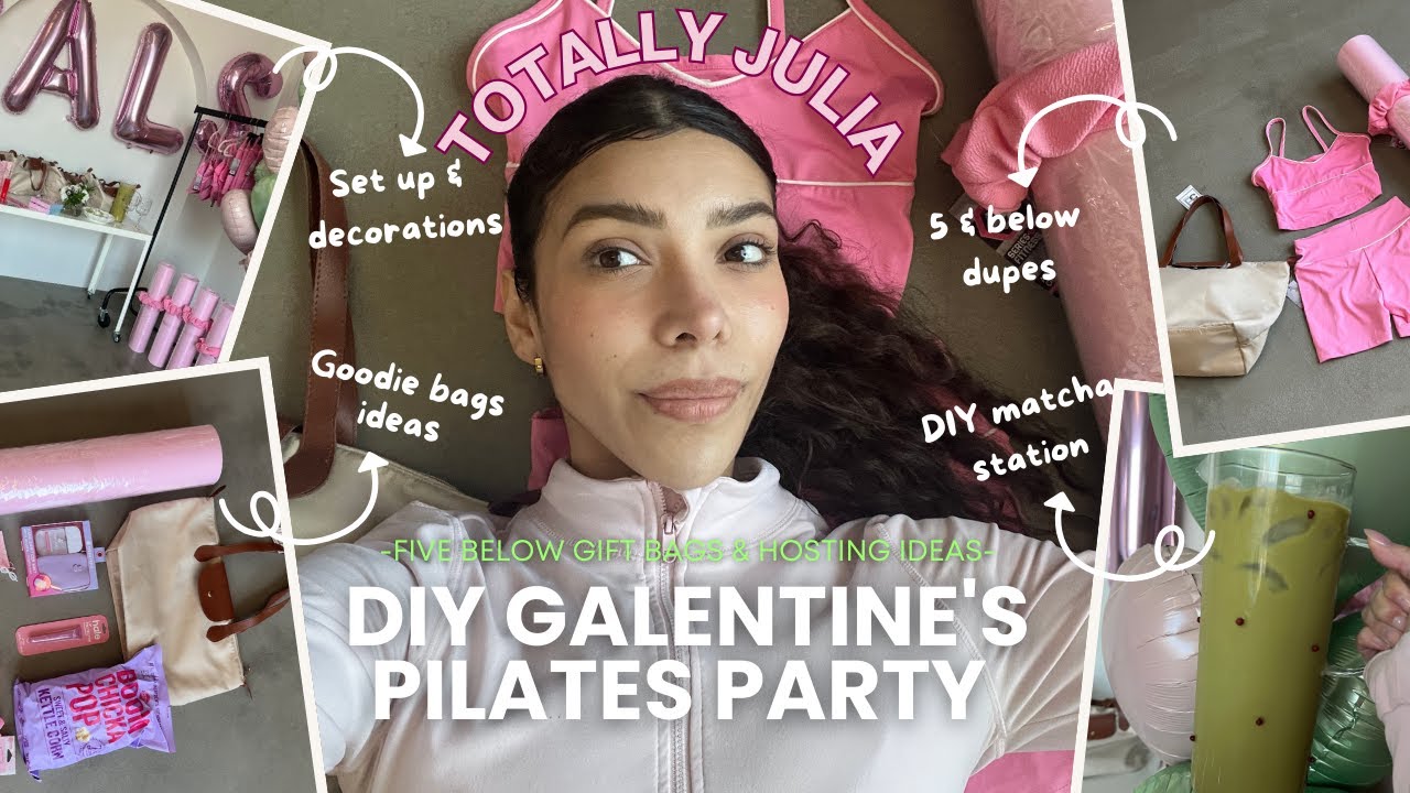 DIY GALENTINE'S PILATES PARTY | Party On A Budget (Five Below Gift Bags & Hosting Ideas)