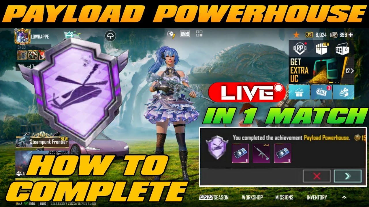 How To Complete Payload Powerhouse Achievement In Bgmi | Payload Powerhouse Achievement Pubg & Bgmi