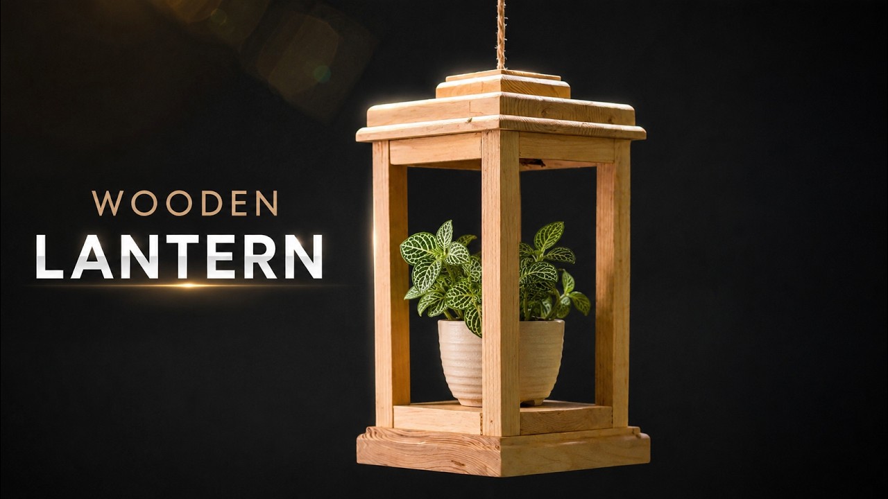 Wooden lantern   from scrap wood