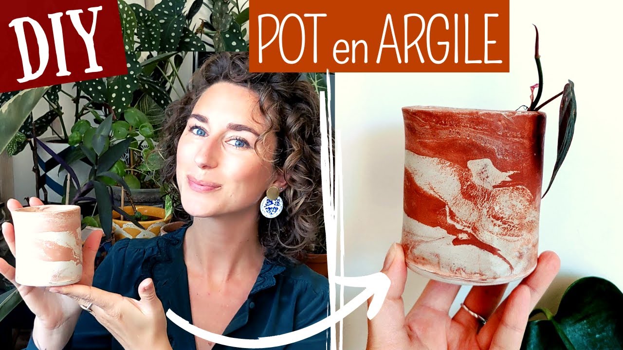 DIY fabrication facile d'un POT en ARGILE autodurcissante ! AIR DRY CLAY