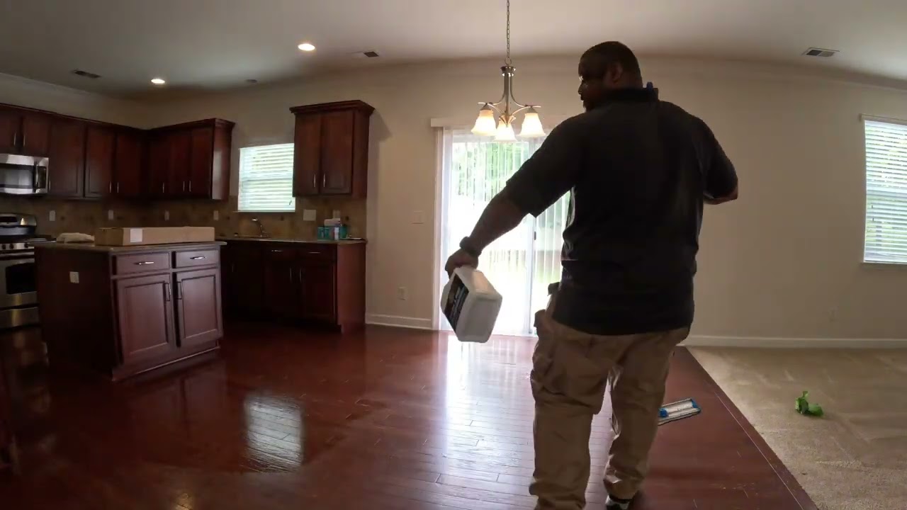 Engineered Hardwood Floor Screen and Recoat with Satin Correction