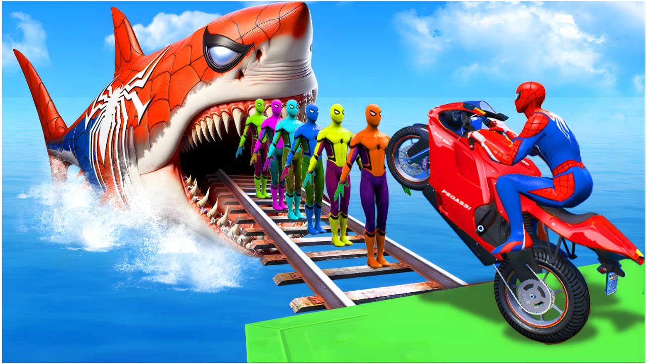 الرجل العنكبوت انقاذ باتمRAINBOW SPIDER-MAN Rescue Batman vs iron man funny Game GTA 5 superheroes