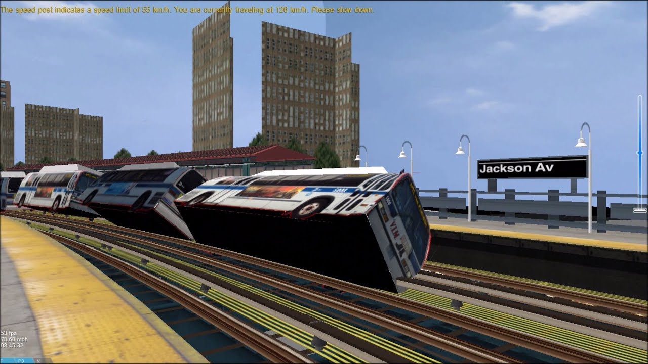 OpenBVE HD Troll: NYC Transit Nova Bus RTS Bus-Train on 5 Express Train Subway Line LoL