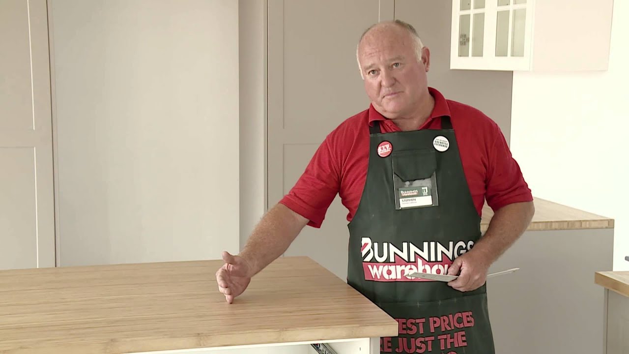 How To Install A Bamboo Benchtop - DIY At Bunnings