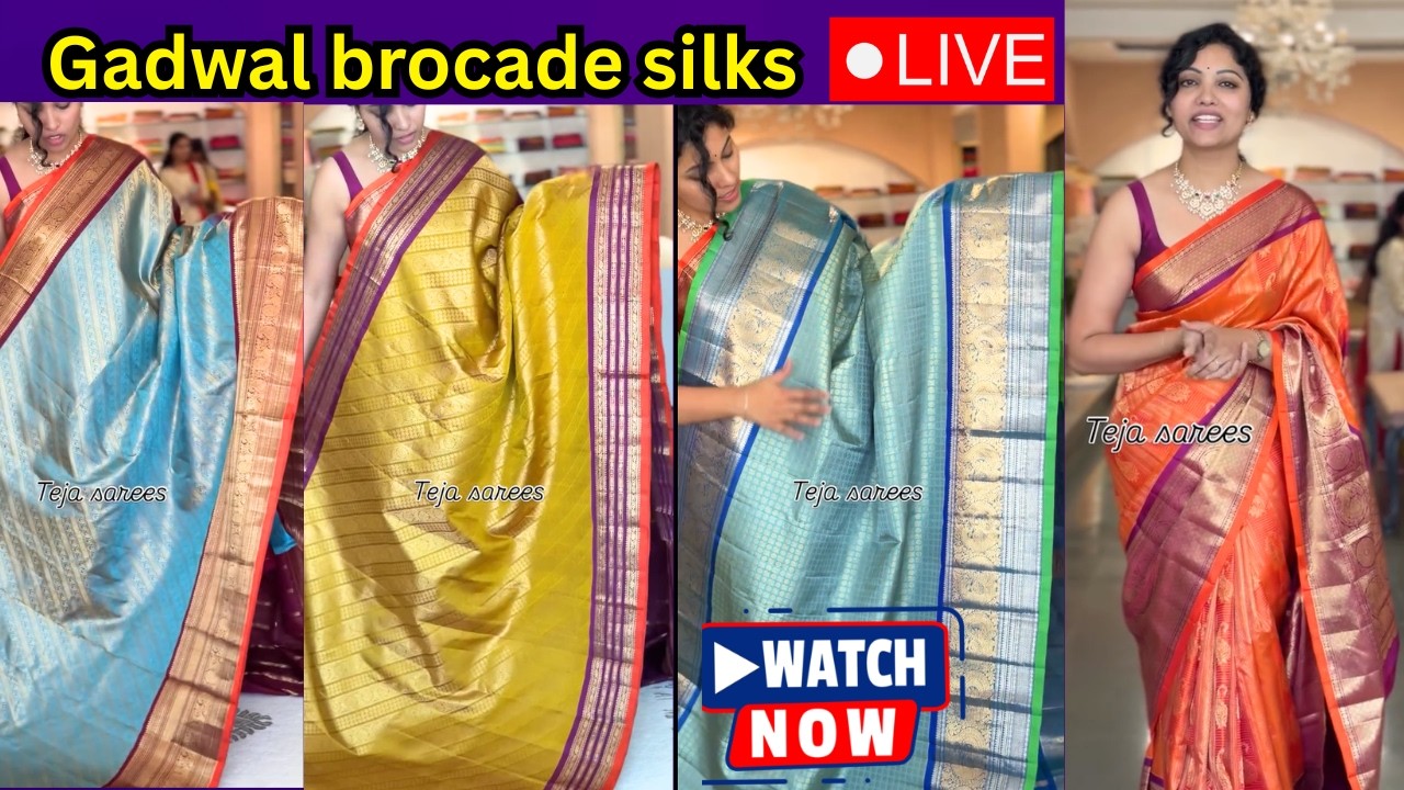 Premium Gadwal brocade silks | | Teja Sarees @Bride Essentials #gadwal  #gadwalsaress