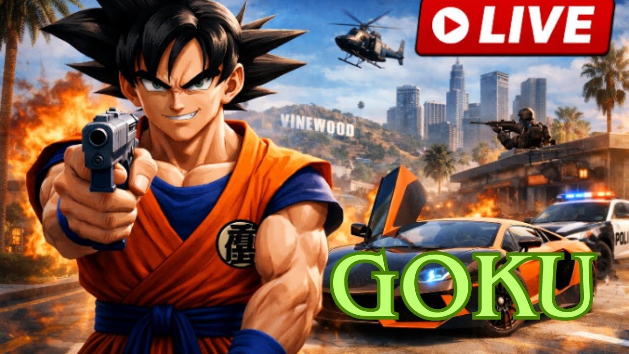 👉 LIVE | Goku vs GTA 5 City #goku #gta5 #shortslive #verticallive #gamingshorts
