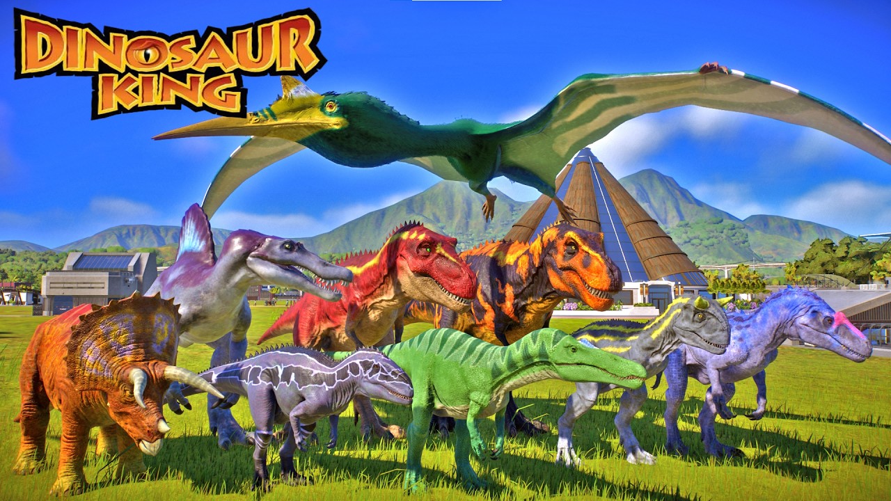 JWE2 Mod Dinosaur King Battle, Rampage and Skin Showcase in Jurassic World Park