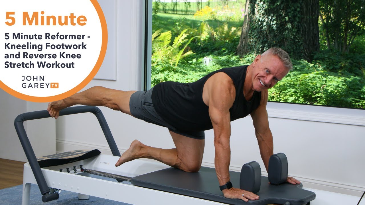 5 Minute Reformer   Kneeling Footwork and Reverse Knee Stretch Workout