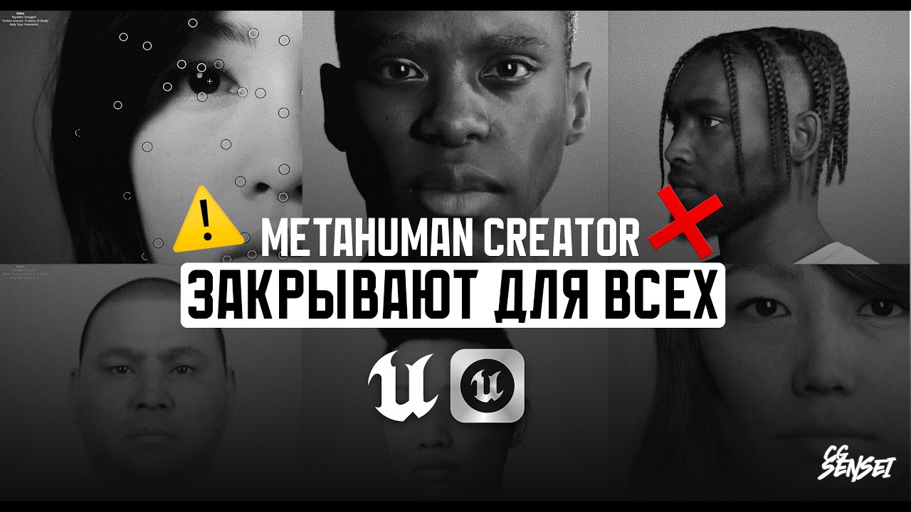 ⚠️ EPIC GAMES ЗАКРЫВАЕТ METAHUMAN CREATOR ❌  #metahuman #unrealengine5