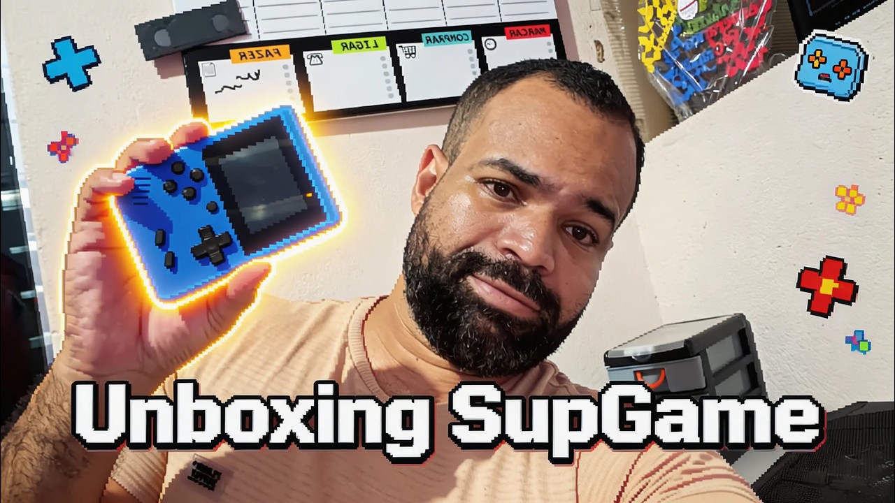 Unboxing VALE A PENA? Comprei um Mini Game Portátil de R$ 30,00 para jogar no ônibus! (Sup)