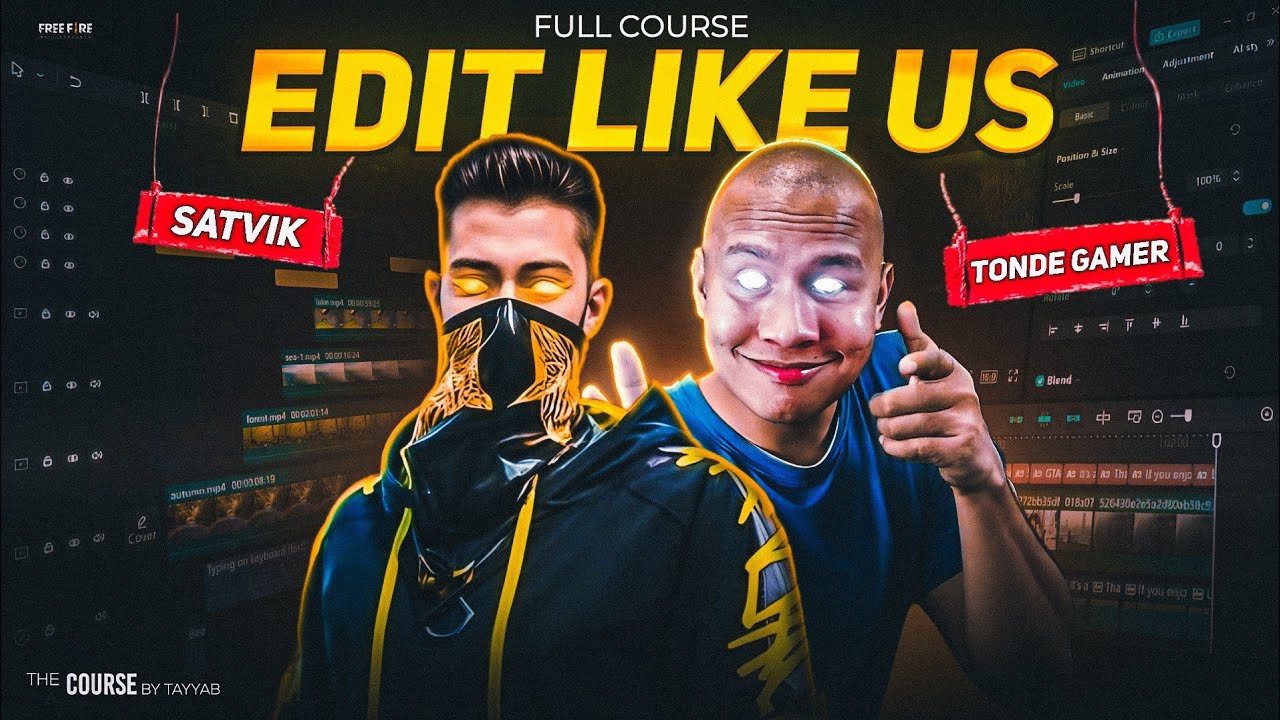 How To Edit FREE FIRE Videos Like - Satvik & Tonde Gamer (Part1)