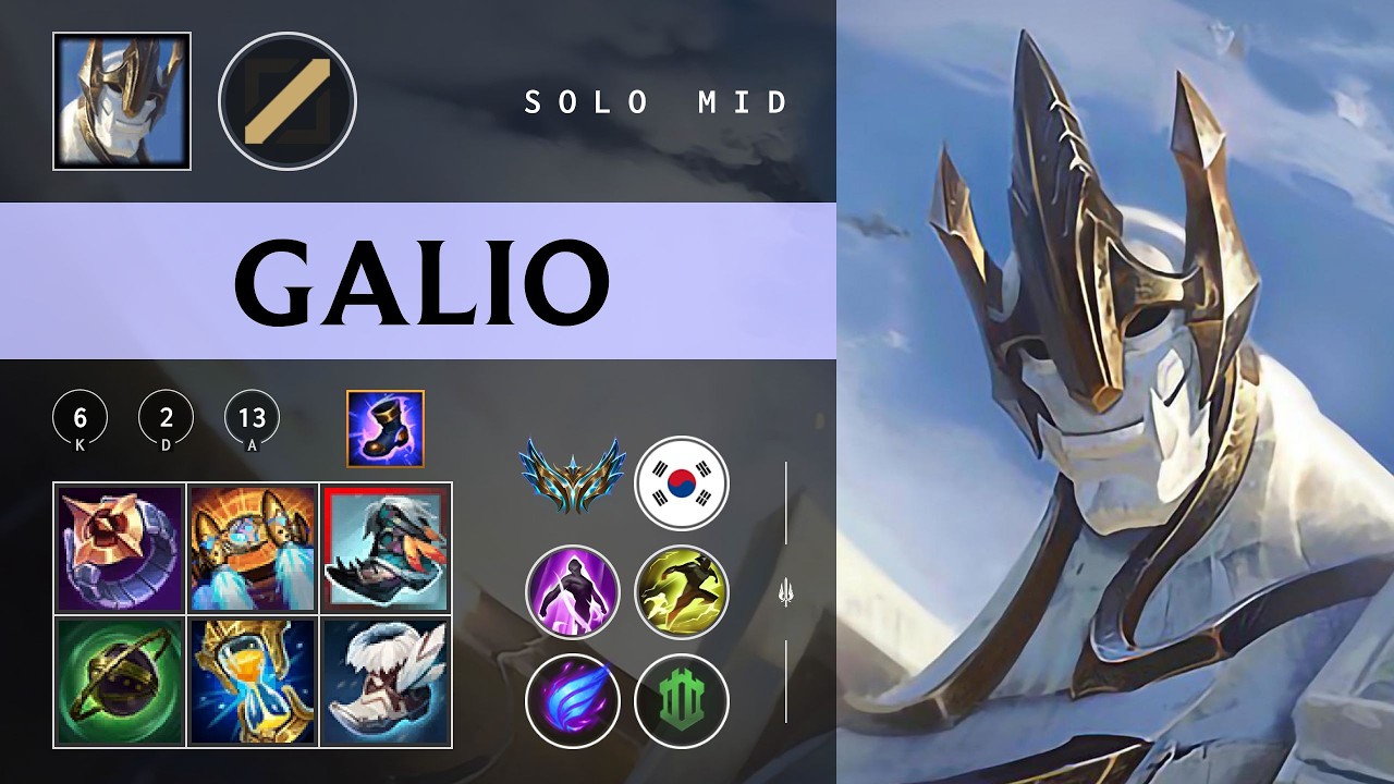 Galio Mid vs Swain - KR Challenger Patch 26.04
