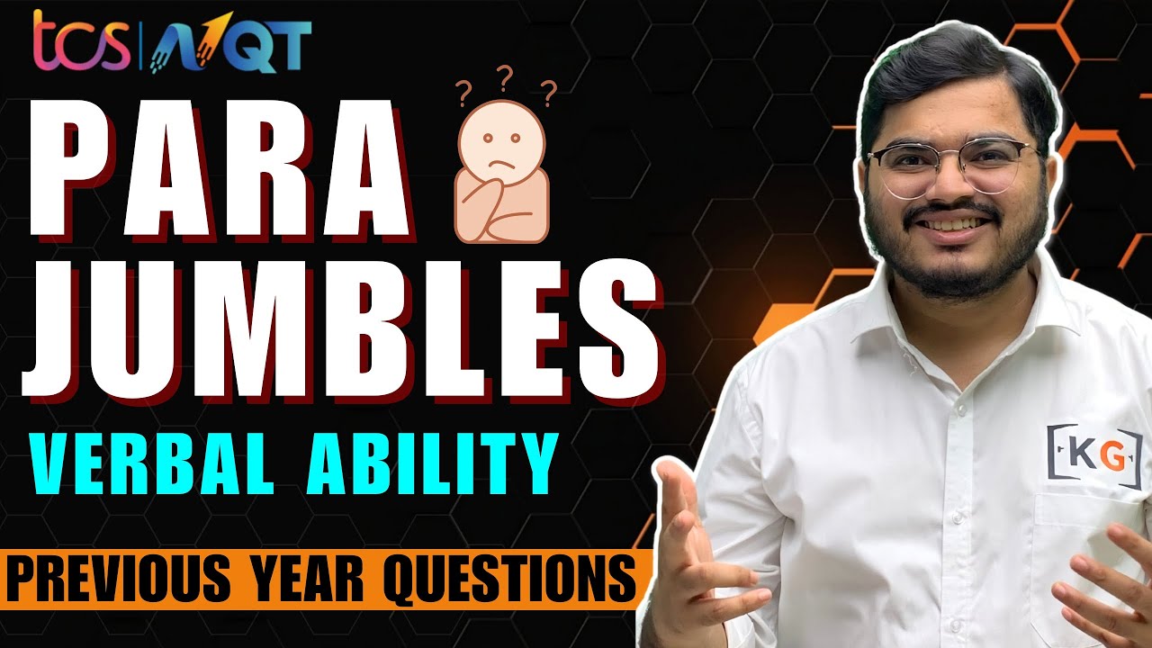 TCS 2025 - PARA JUMBLES (SENTENCE RE-ARRANGEMENT) | Actual TCS Questions and Tricks