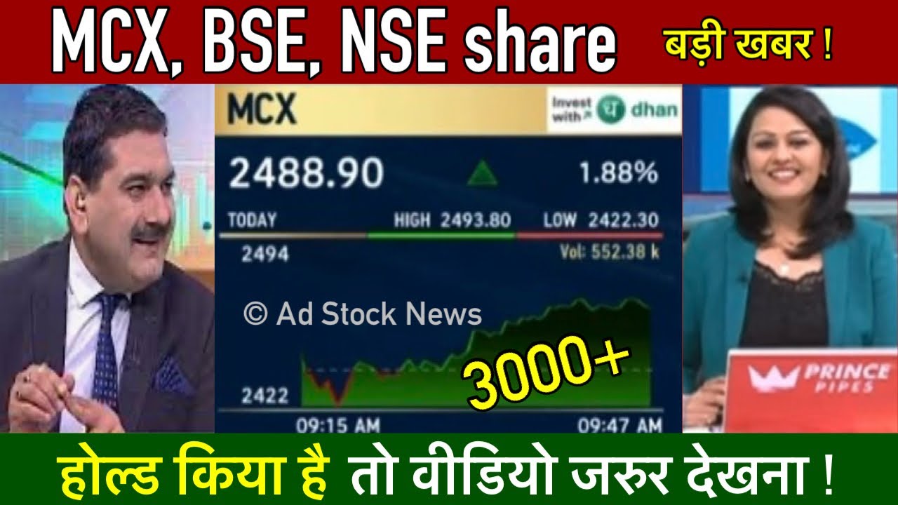 MCX, BSE, NSE share latest news | Bse share latest news