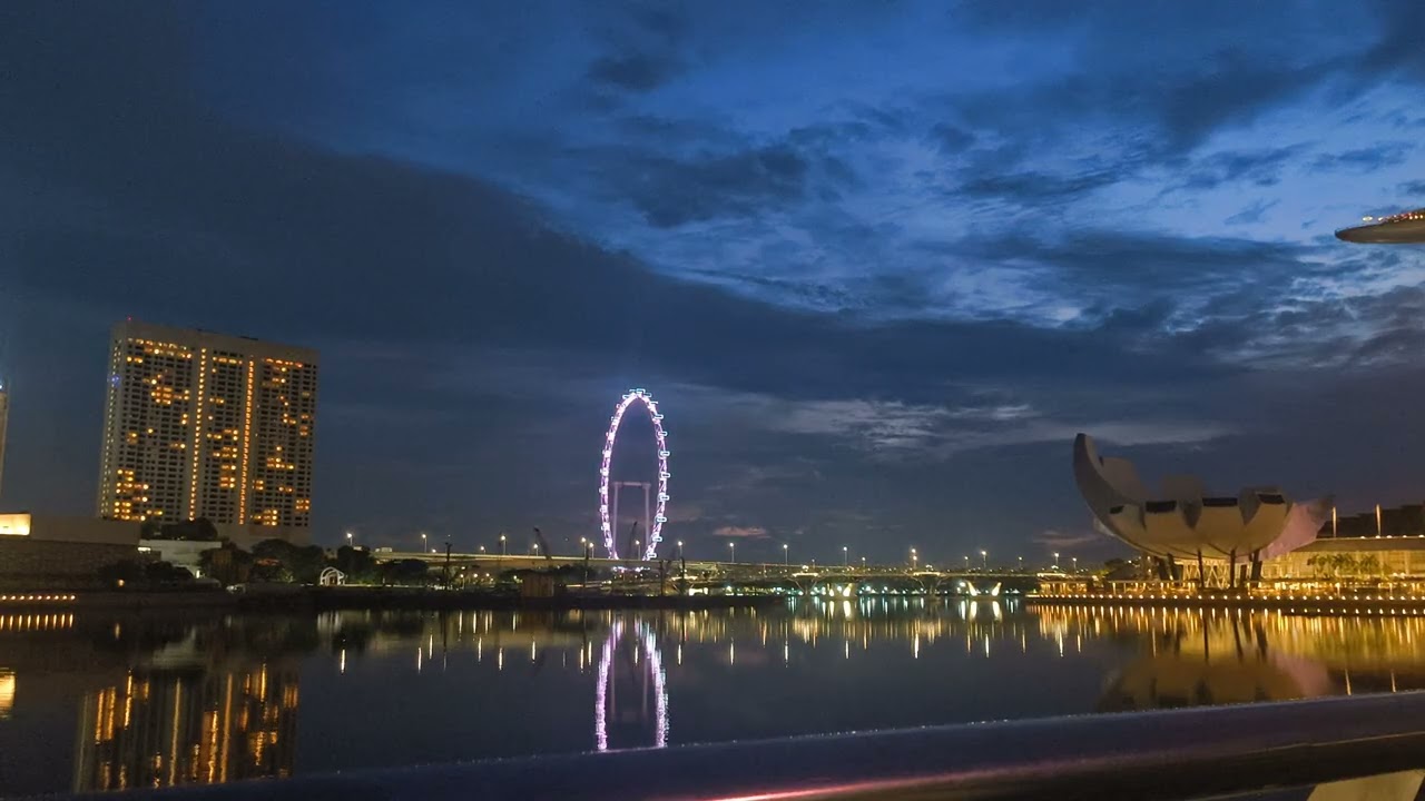 Daybreak | Pre-Dawn Stand-to facing Construction Site For Singapore NS Square From Merlion Park