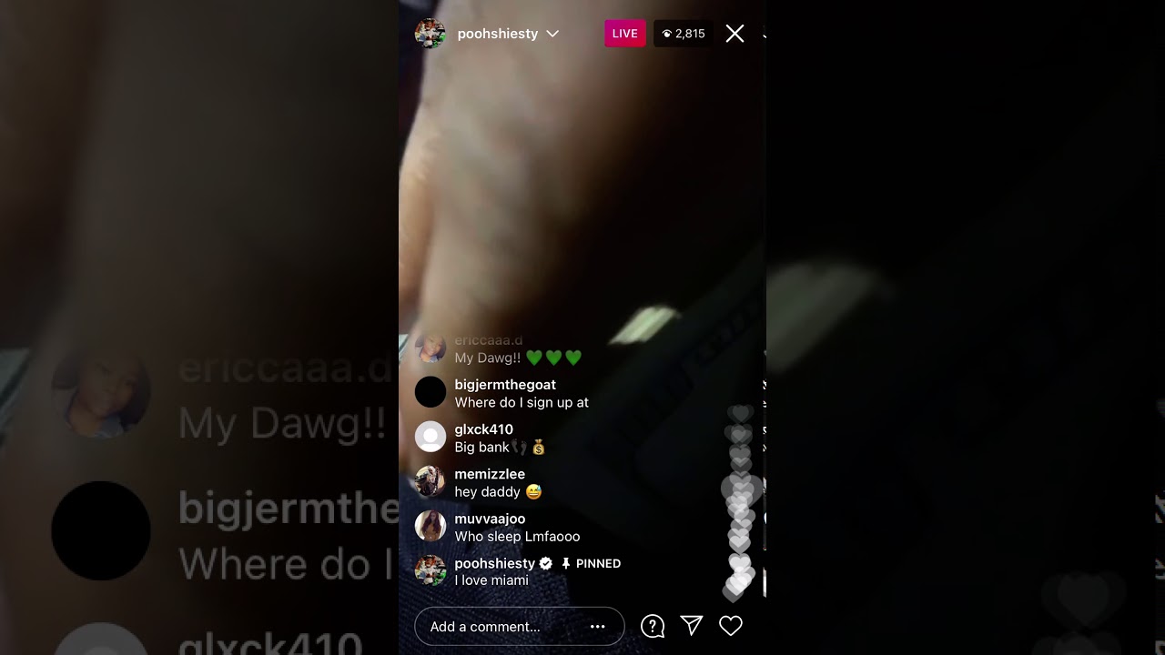 Pooh Shiesty Instagram Live February 24, 2021