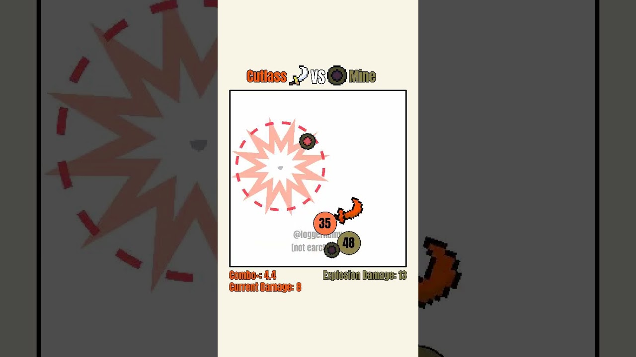 Cutlass 🏴&zwj;☠️ VS. 💥 Mine  #satisfying #games #physics