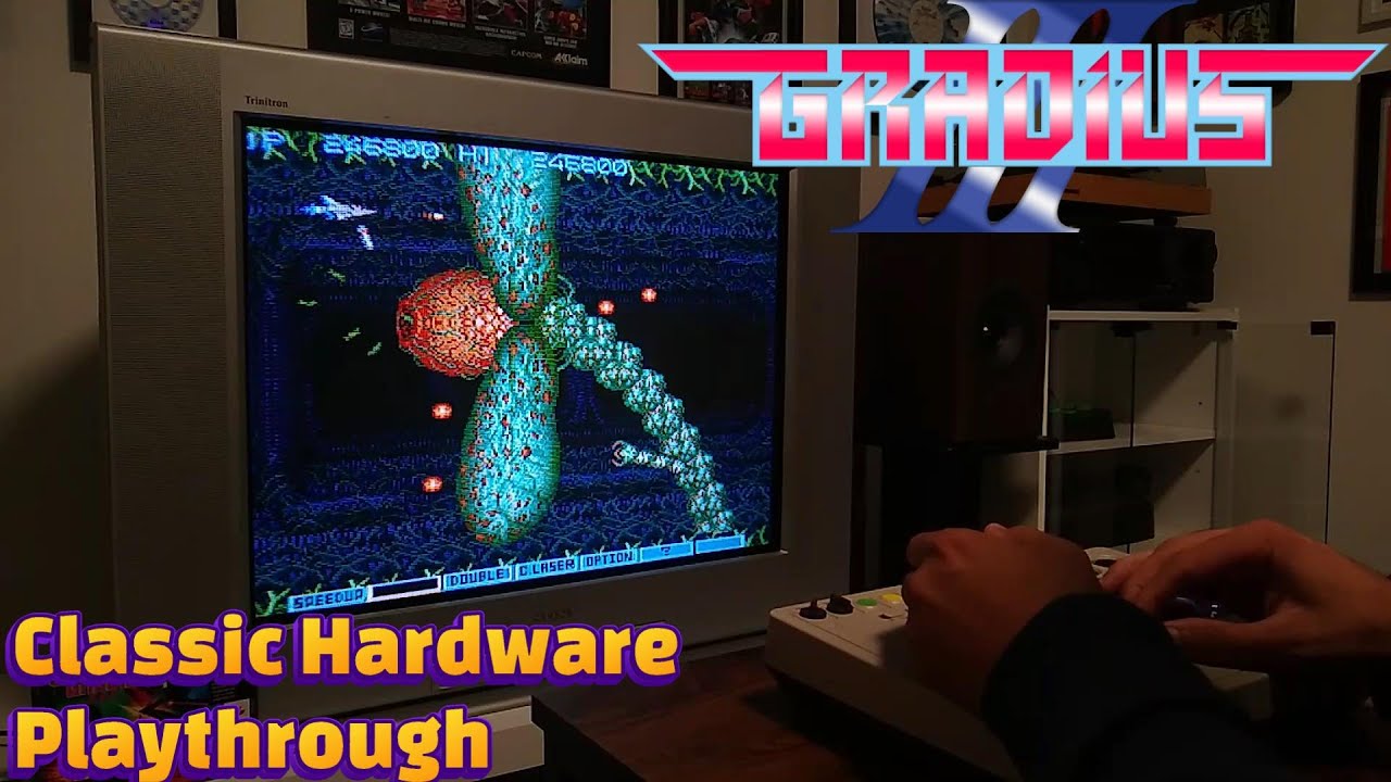 GRADIUS III - Super Nintendo - Sony Trinitron | Classic Hardware | Single Credit Gameplay