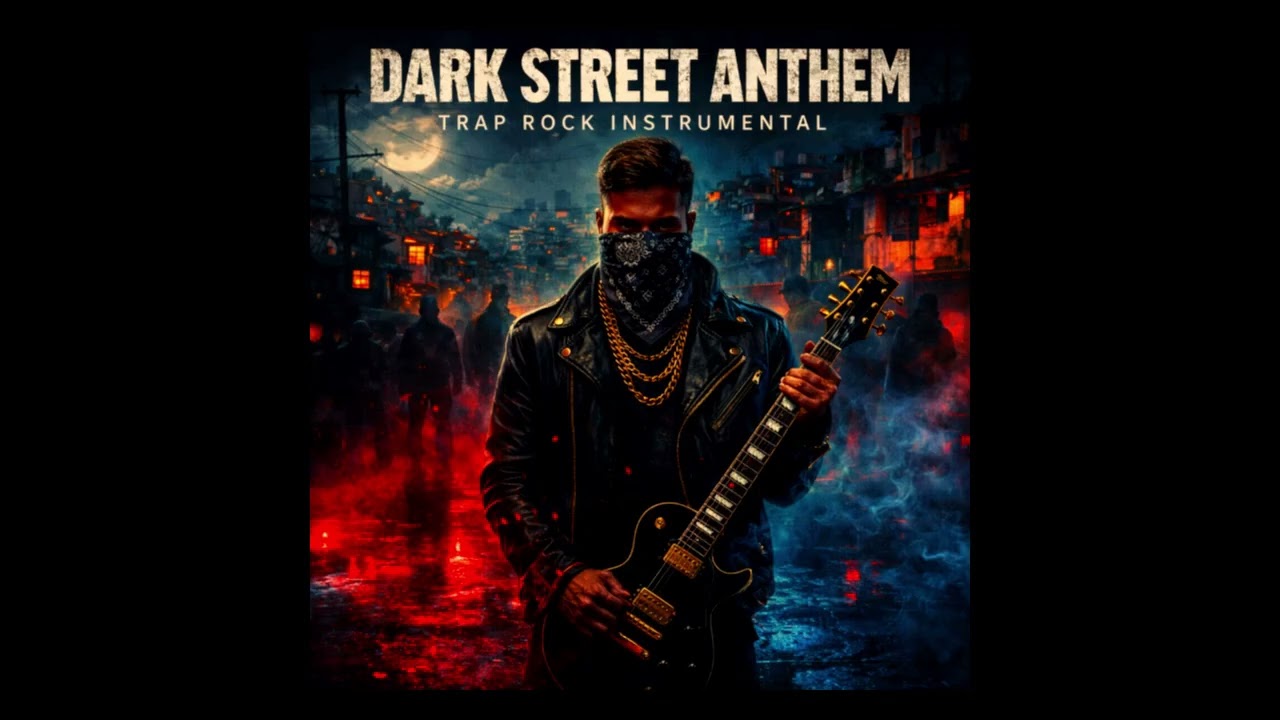 TRAP ROCK ANTHEM 🖤 | Dark Street Instrumental | Heavy 808 & Guitars