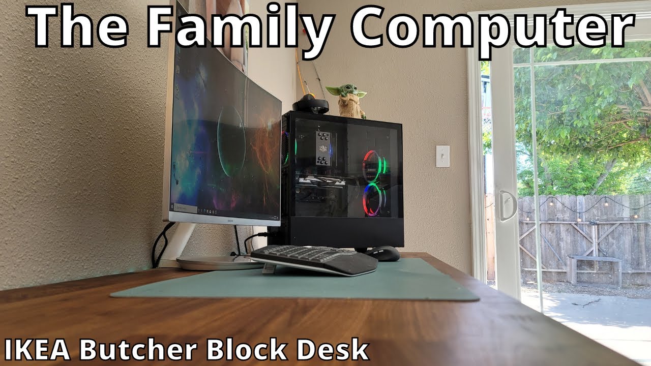 I built a Gaming PC for our IKEA Butcher Block Desk