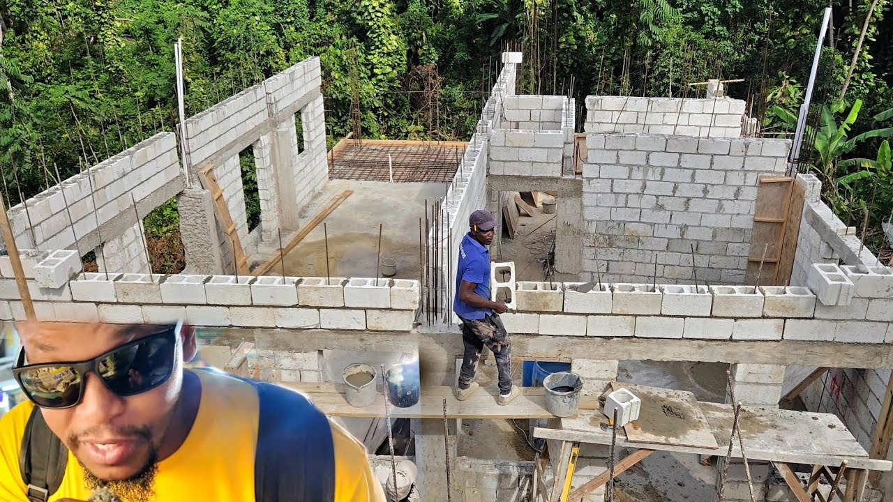 Project X || the progress || trade men returned || filling block pockets ahead of electrical work 