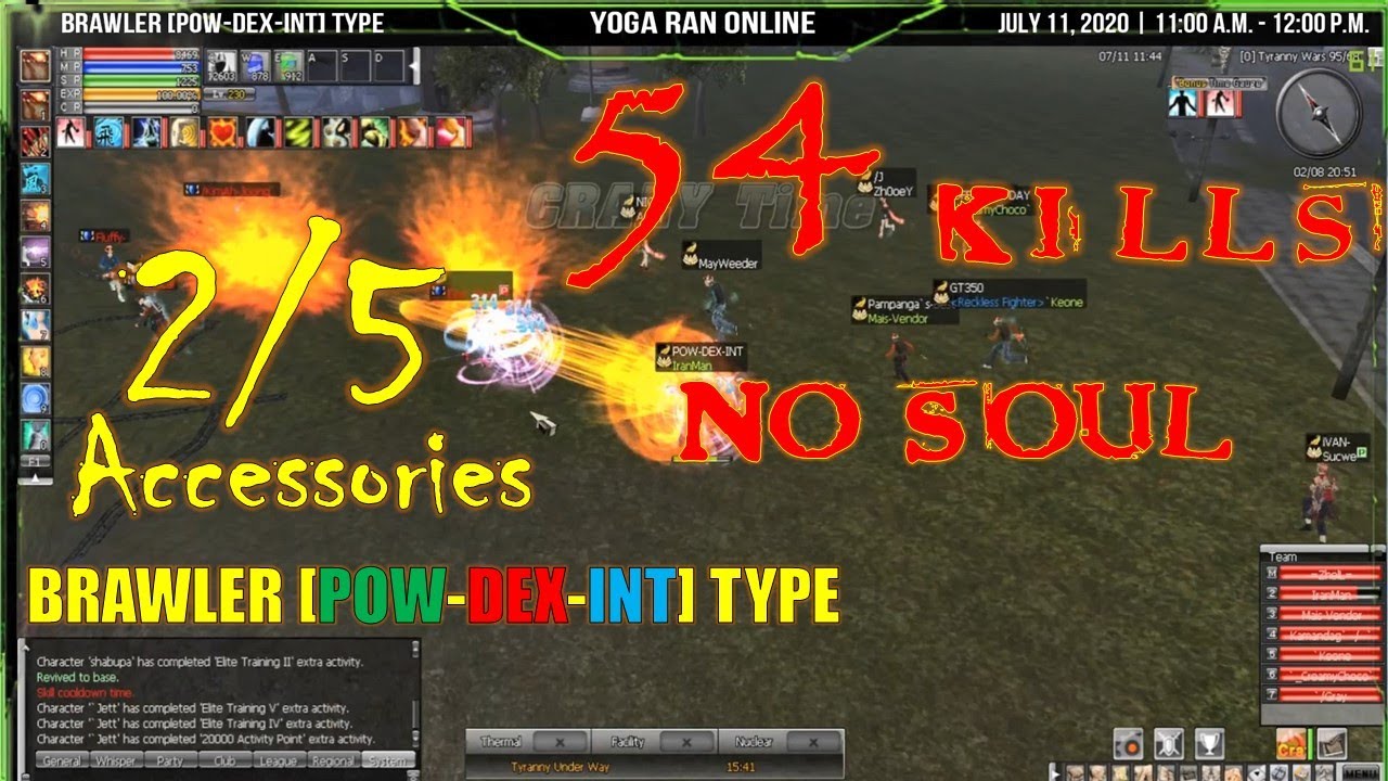 YOGA RAN ONLINE: HYBRID BRAWLER [POW-DEX-INT] TYPE - TYRANNY WAR #1