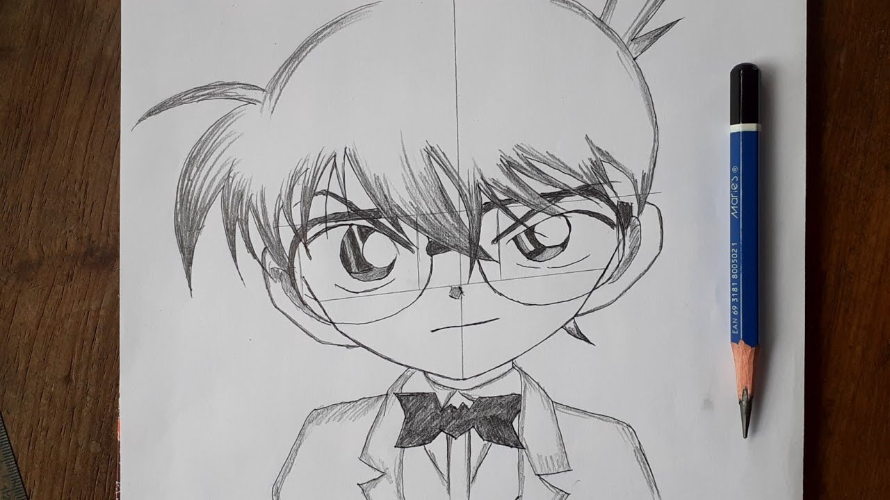Cara Menggambar Detective Conan