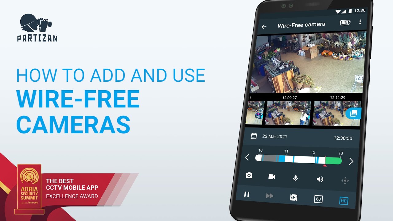 How to add and use wire-free cameras in Partizan mobile app