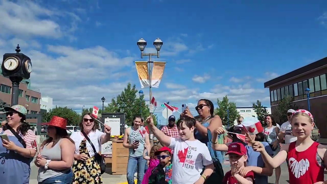 Canada Day Parade, Whitehorse 2024 - Keystone Kops Spectators