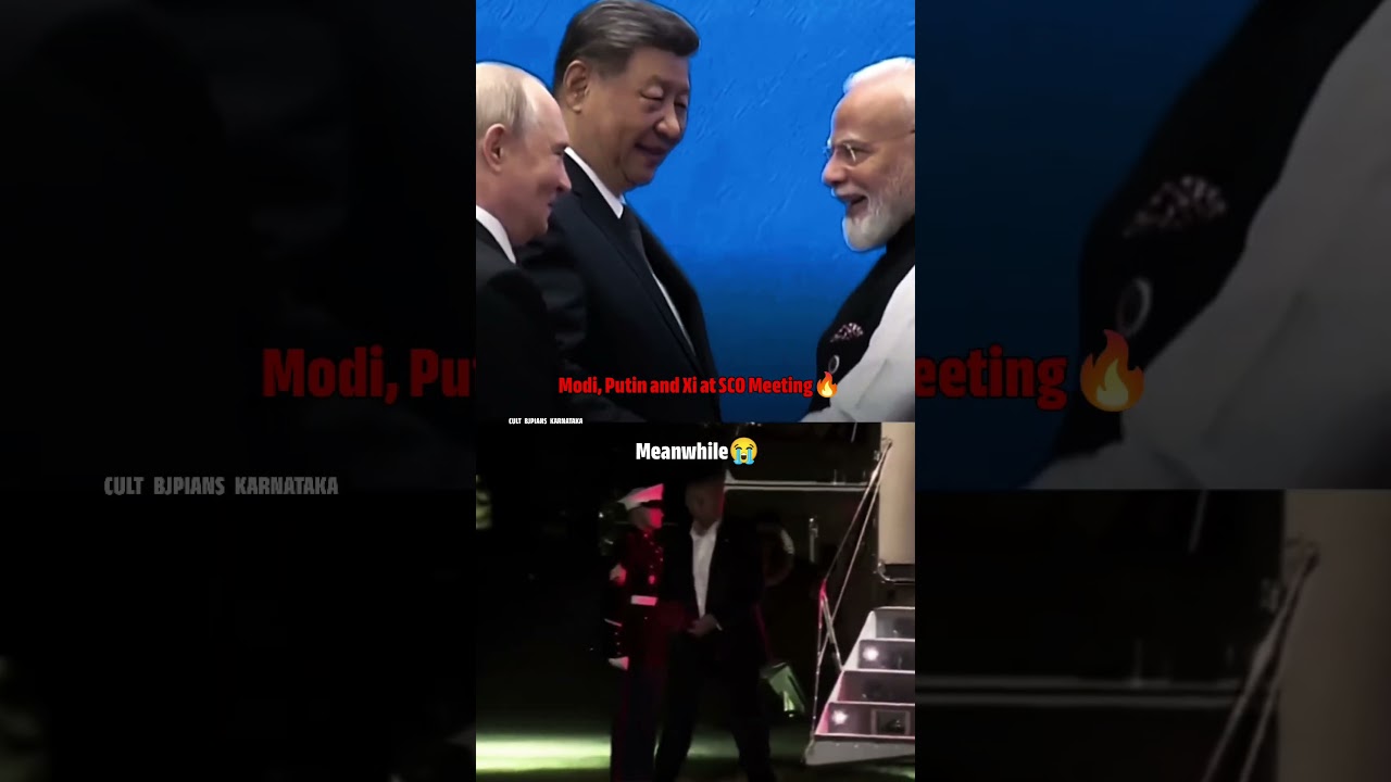 Modi ji meets Putin and Xi Jinping at SCO Meet🔥 #shorts #modi