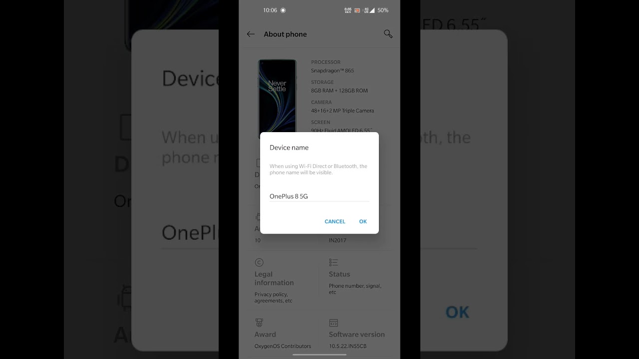 I Did Downgrade My OnePlus 8 From 12 Version To 10 For 5G❤️🥰