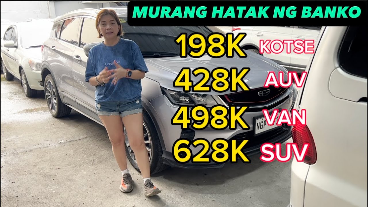 MURANG HATAK NG BANKO 198K KOTSE  428K AUV 628KSUV#repocars #repossessedcars #repossessedcarsprices