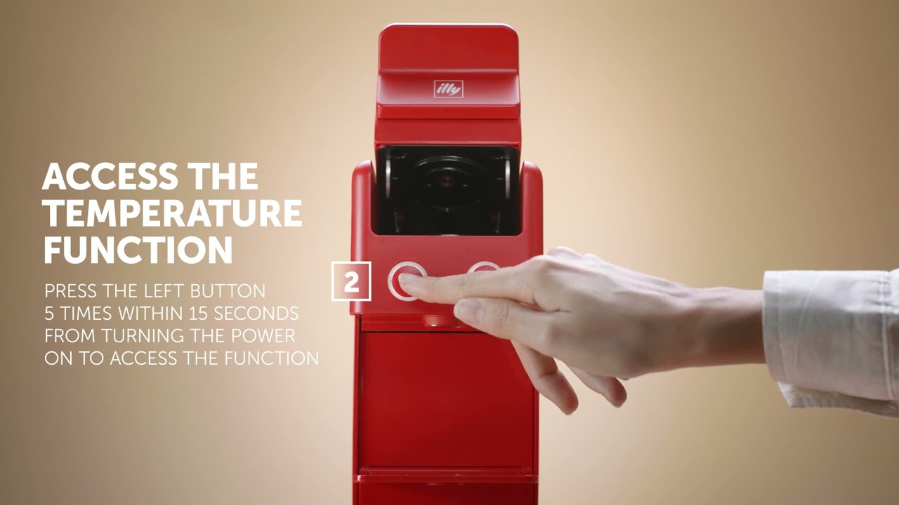 illy Iperespresso Y3.3 | Adjusting the temperature of your illy Y3.3 coffee machine