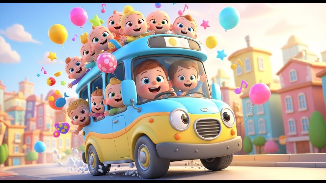 Wheels on the Bus 🚌 | Fun Nursery Rhyme Song for Babies & Toddlers | Baby Giggles TV
