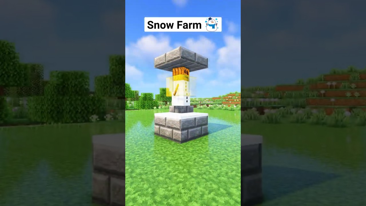 Minecraft Easy Snow Farm☃️ #shorts