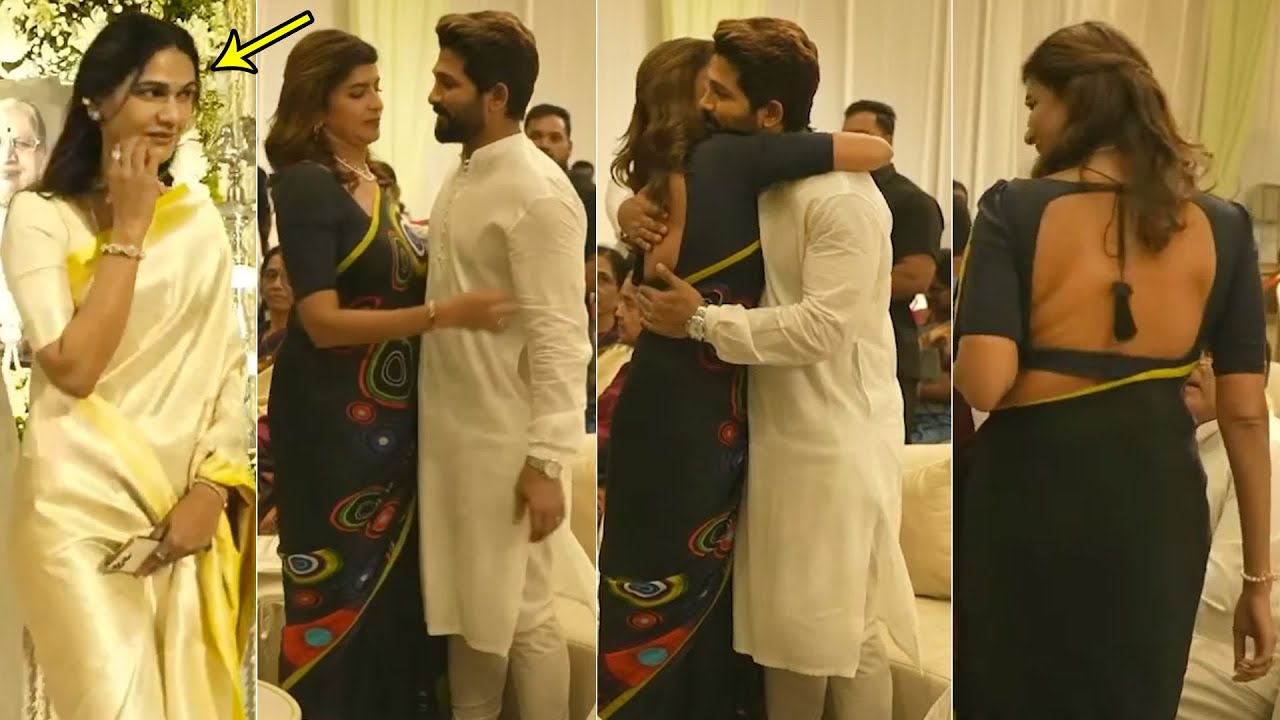 Allu Arjun TIGHT HUG To Manchu Lakshmi At Allu Kanakaratnamma Pedda Karma | Allu Sneha Reddy | FL