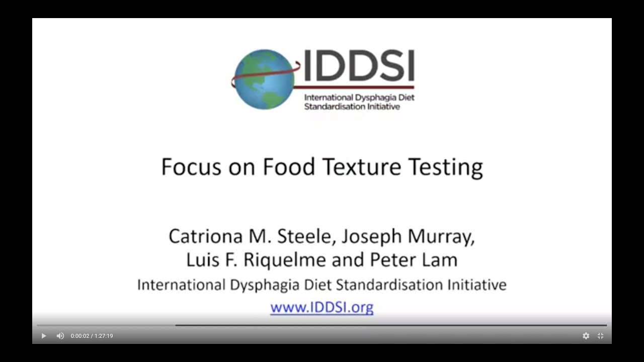 IDDSI Industry Webinar Focus on Texture Testing