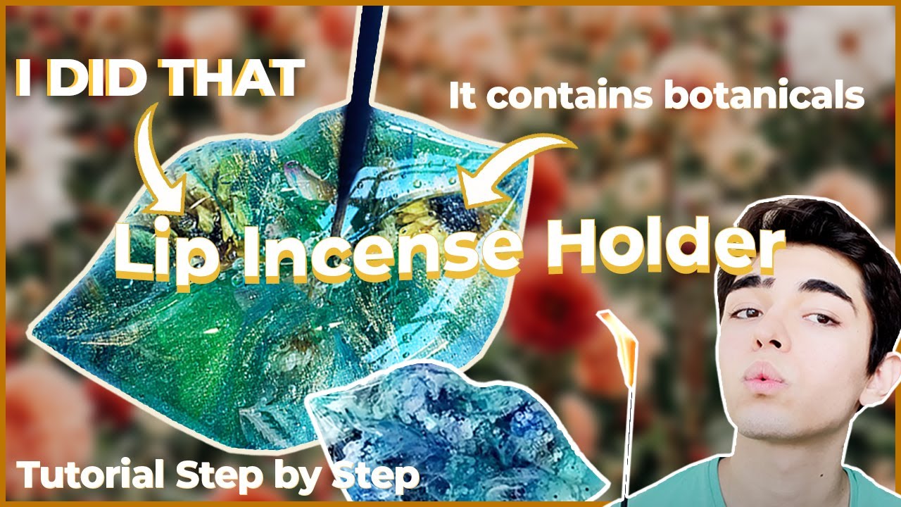 Resin Lip Incense Holder - Resin & Alcohol Inks
