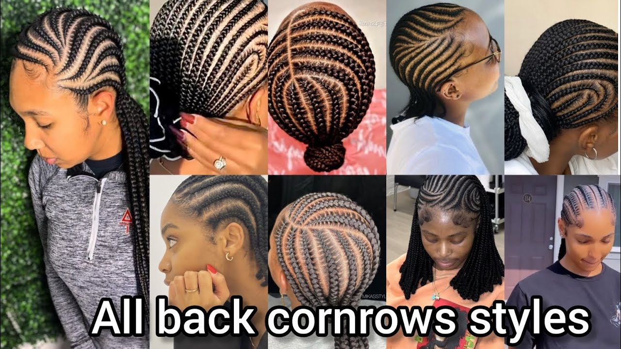 Прически с косичками сзади (Cornrows) 2026 | Прически с полукосичками (Cornrows) | Стили косичек ...