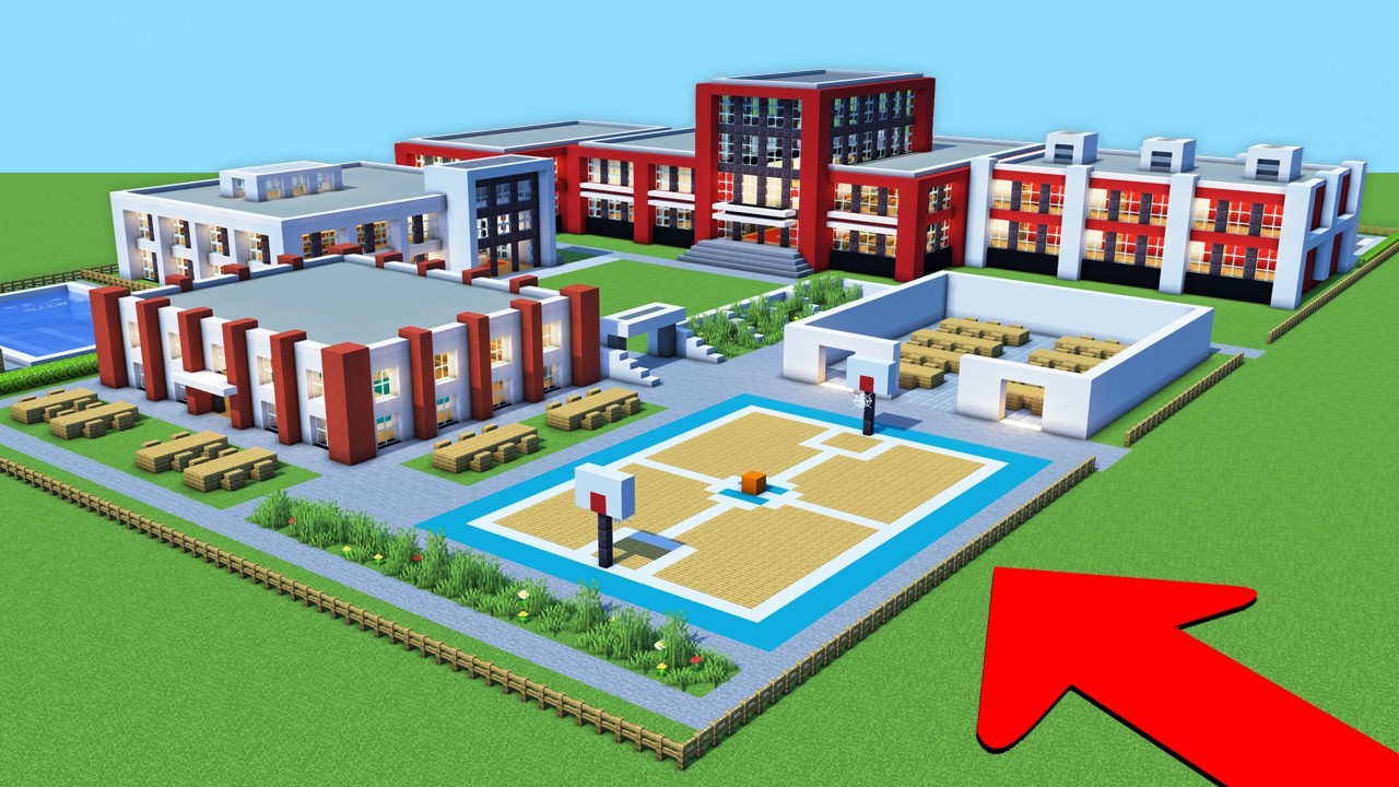 Minecraft Tutorial: How To Make A School | Part 1