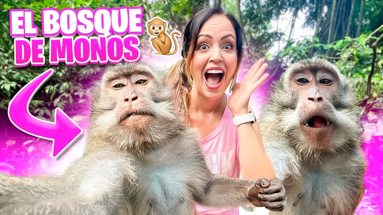 MI PRIMER ENCUENTRO CON MONOS 😱 Monkey Forest Ubud Bali 😍 Sandra Cires Art
